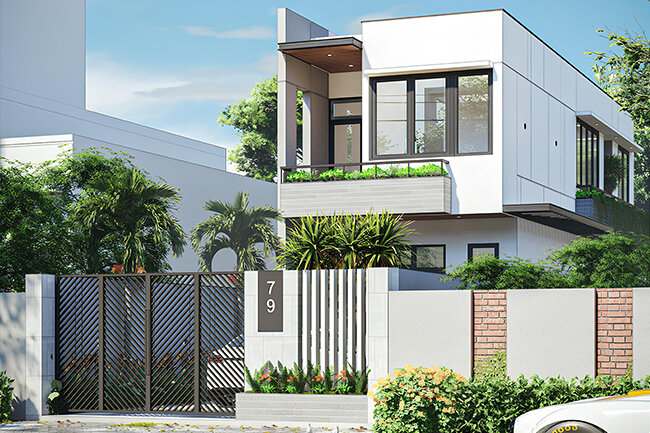 Thiết Kế Nhà Phố 2 Tầng Tại Quảng Nam